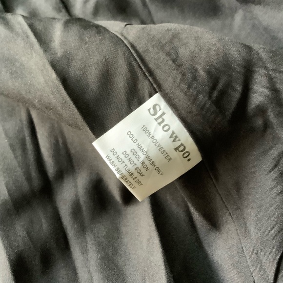 ShowPo Dangerous Woman plunge thigh split dress Black US 6 - Picture 11 of 14